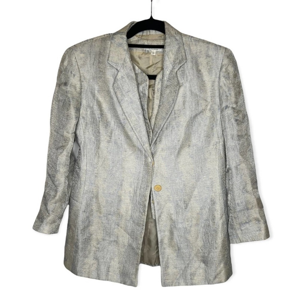 Giorgio Armani le collezioni 2 piece jacket and waistcoat set metallic women 6